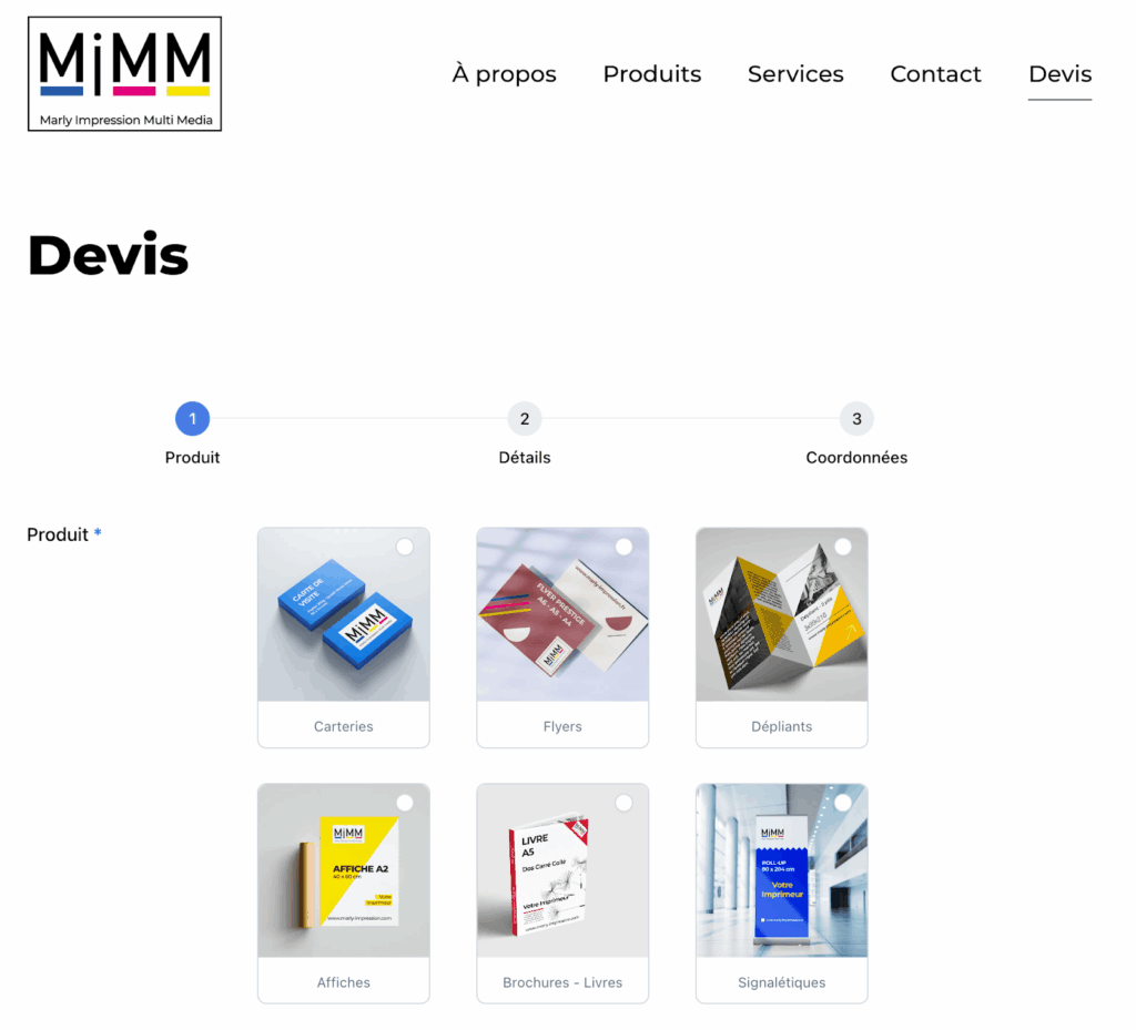 formulaire de devis de Marly Impression, Yvelines (78)